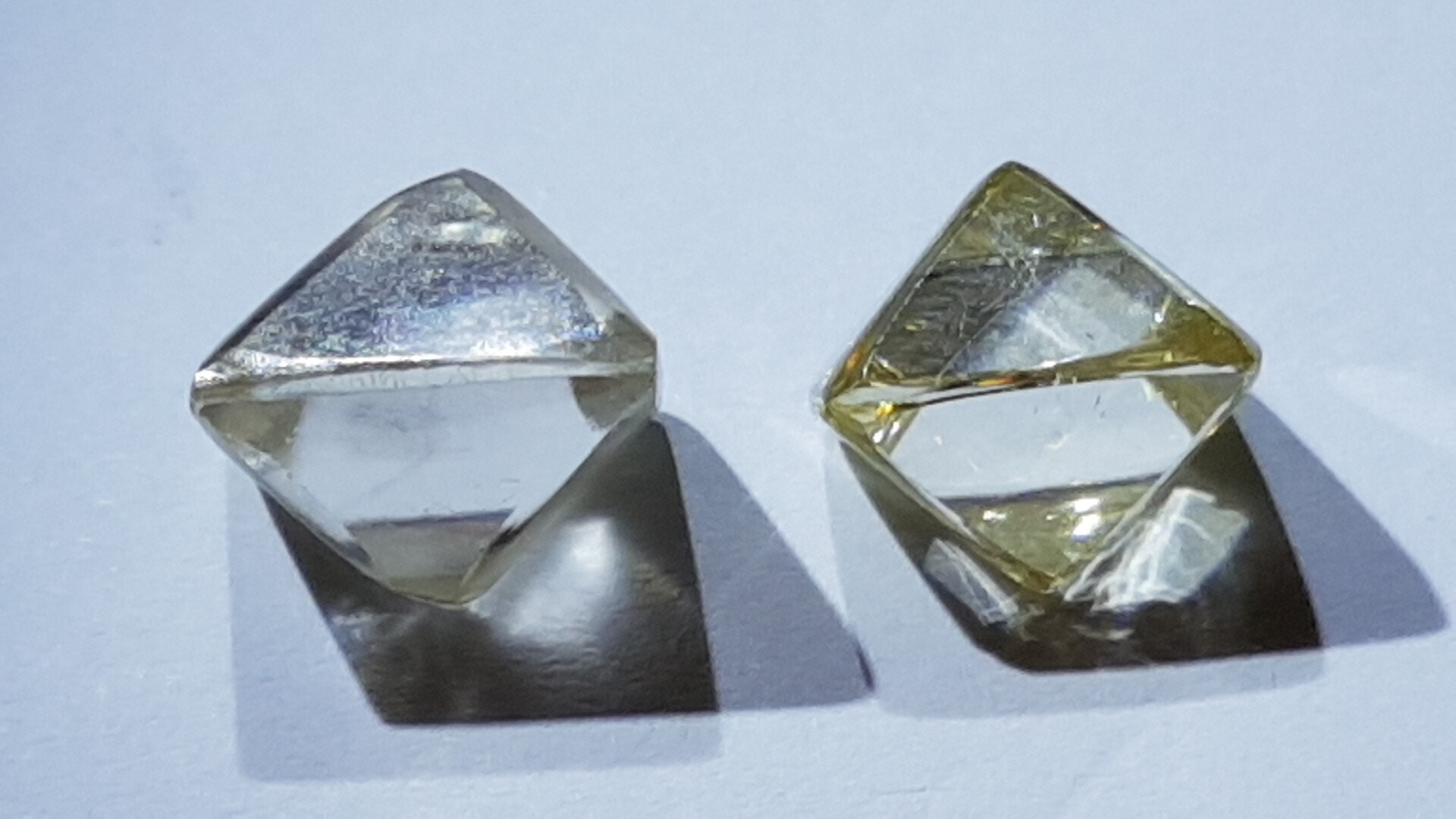 Typical diamond crystal formation of Moissanite